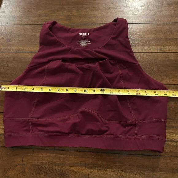 Torrid Burgundy Keyhole Sports Bra Size 3X - Picture 3 of 8